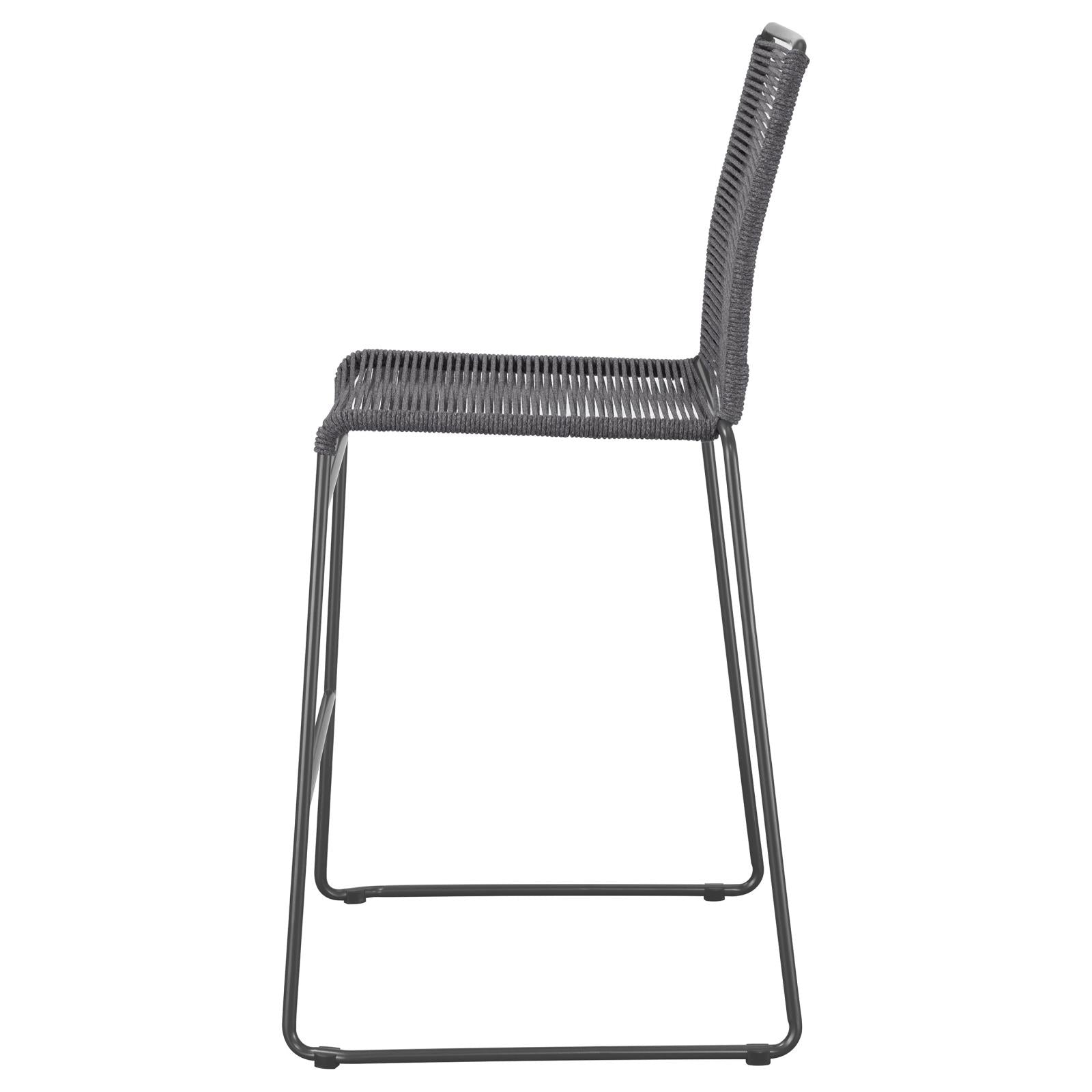 Kai Charcoal/Gunmetal Upholstered Bar Stools with Footrest, Set of 2 - 192064 - Bien Home Furniture & Electronics