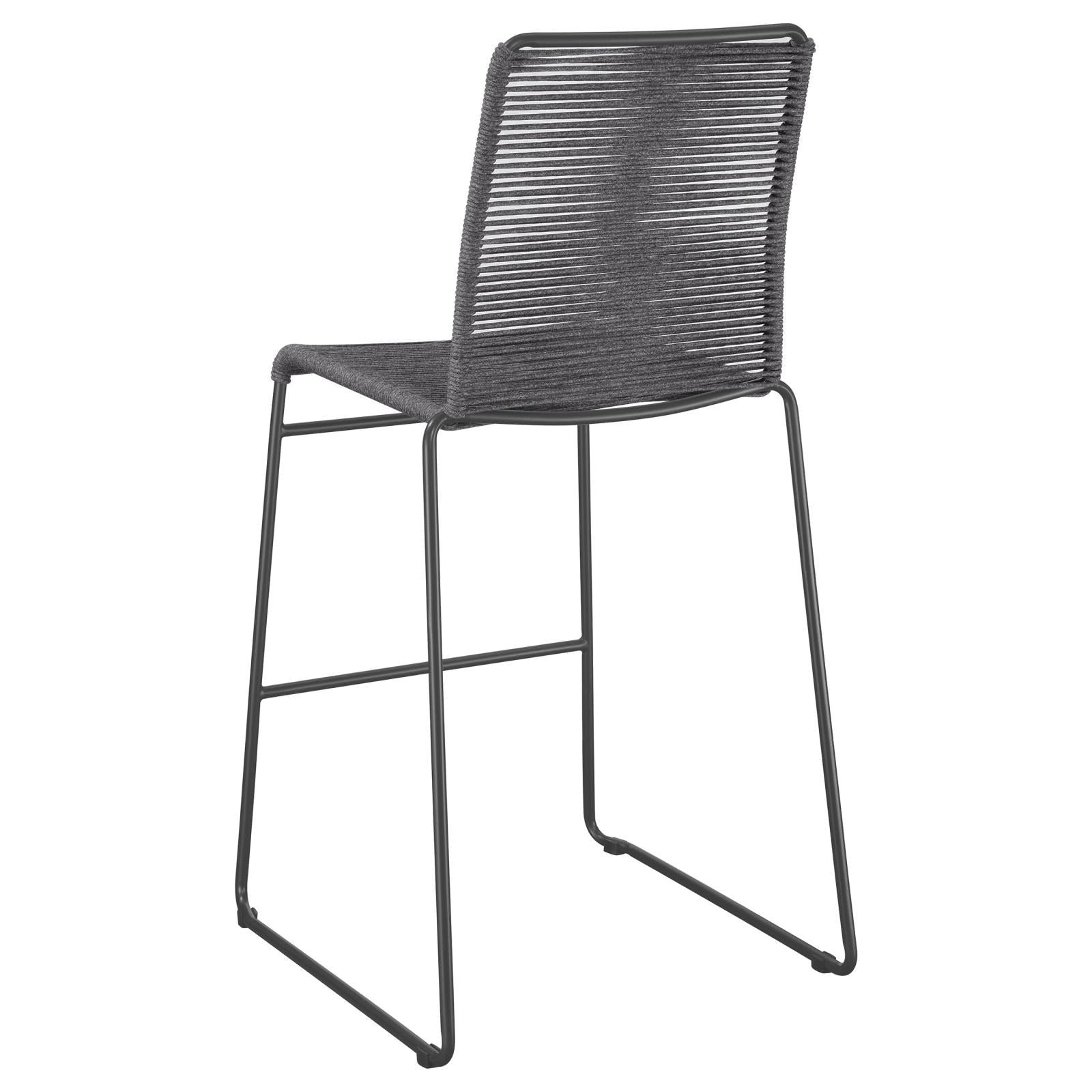 Kai Charcoal/Gunmetal Upholstered Bar Stools with Footrest, Set of 2 - 192064 - Bien Home Furniture & Electronics