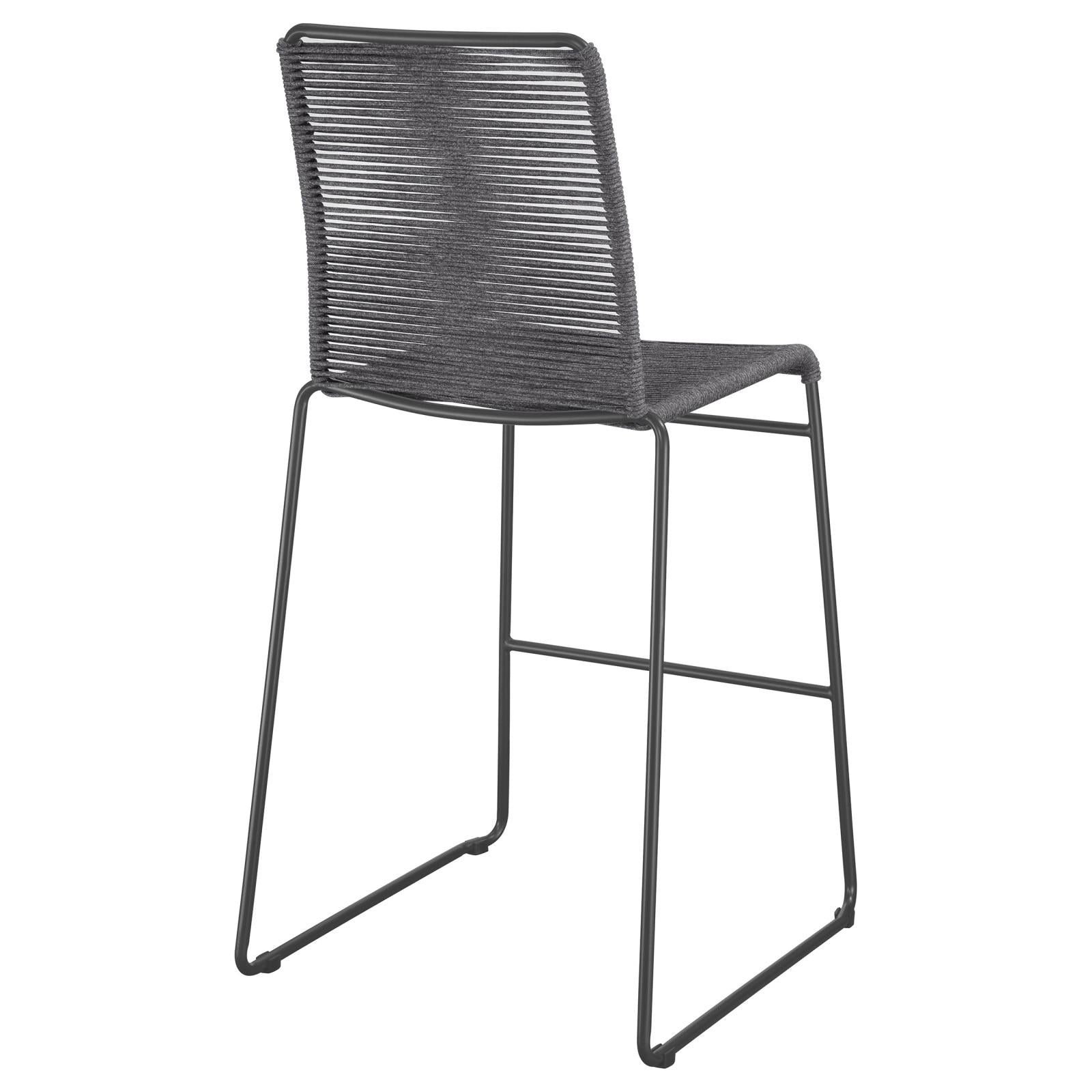 Kai Charcoal/Gunmetal Upholstered Bar Stools with Footrest, Set of 2 - 192064 - Bien Home Furniture & Electronics