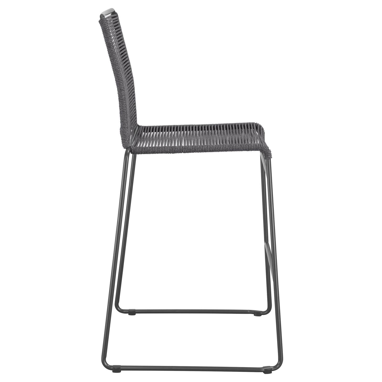 Kai Charcoal/Gunmetal Upholstered Bar Stools with Footrest, Set of 2 - 192064 - Bien Home Furniture & Electronics