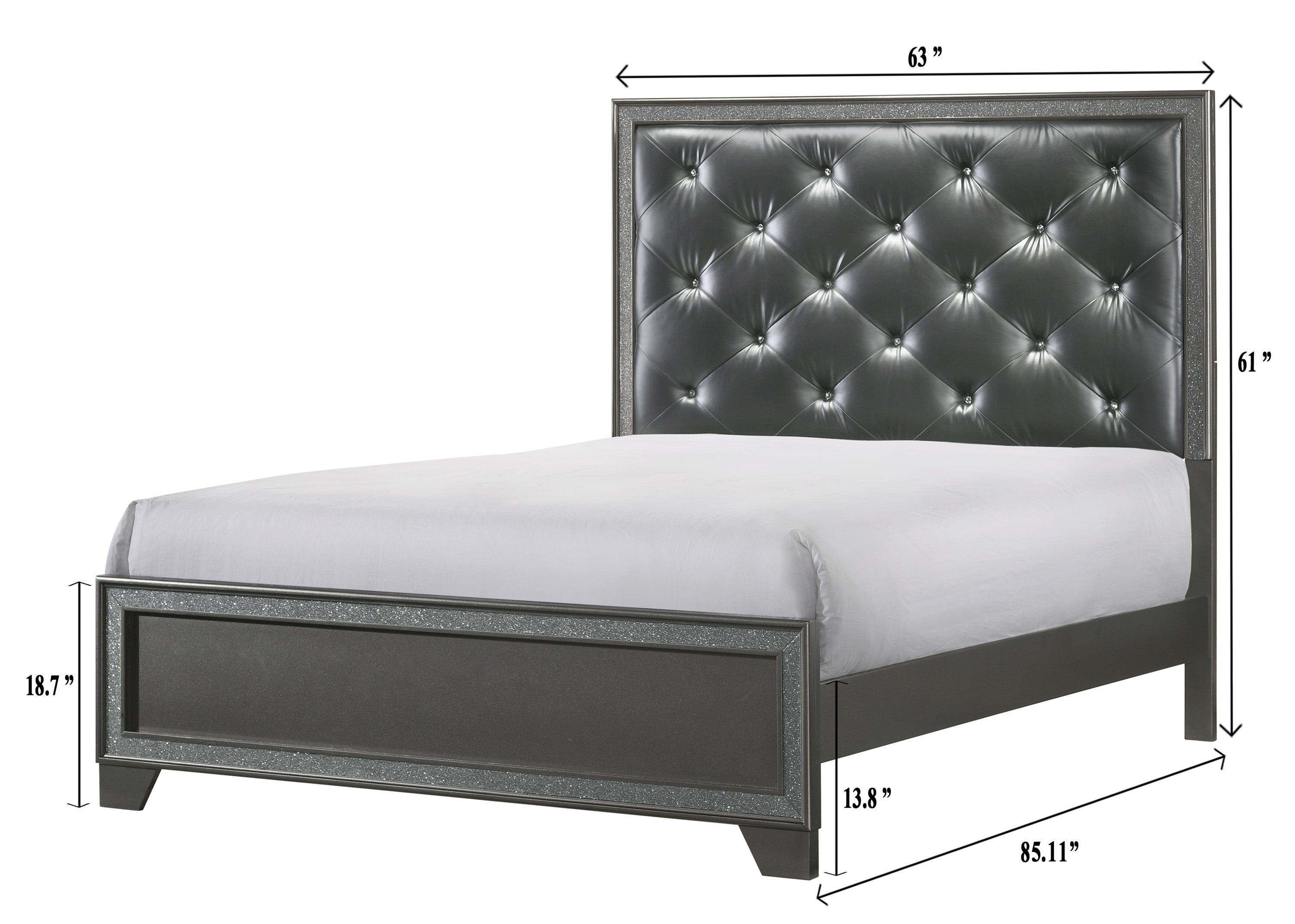 Kaia Gray King Panel Bed - SET | B4750-K-HBFB | B4750-KQ-RAIL - Bien Home Furniture & Electronics