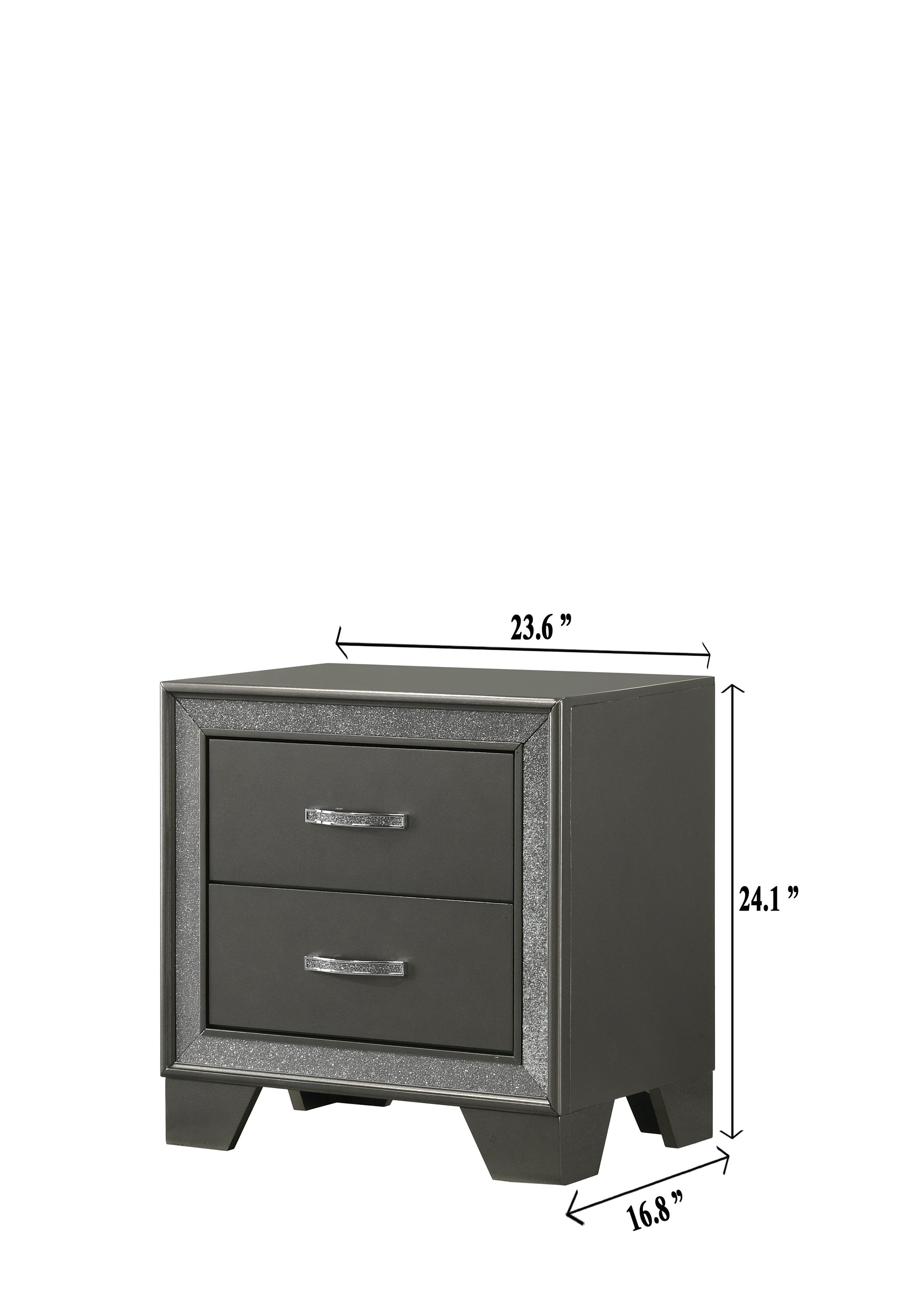 Kaia Gray Panel Bedroom Set - SET | B4750-Q-HBFB | B4750-KQ-RAIL | B4750-2 | B4750-4 - Bien Home Furniture & Electronics