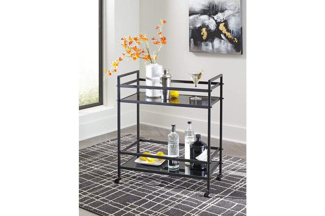 Kailman Black Bar Cart - A4000097 - Bien Home Furniture &amp; Electronics