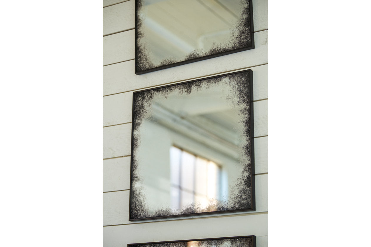 Kali Black Accent Mirror, Set of 3 - A8010289 - Bien Home Furniture &amp; Electronics