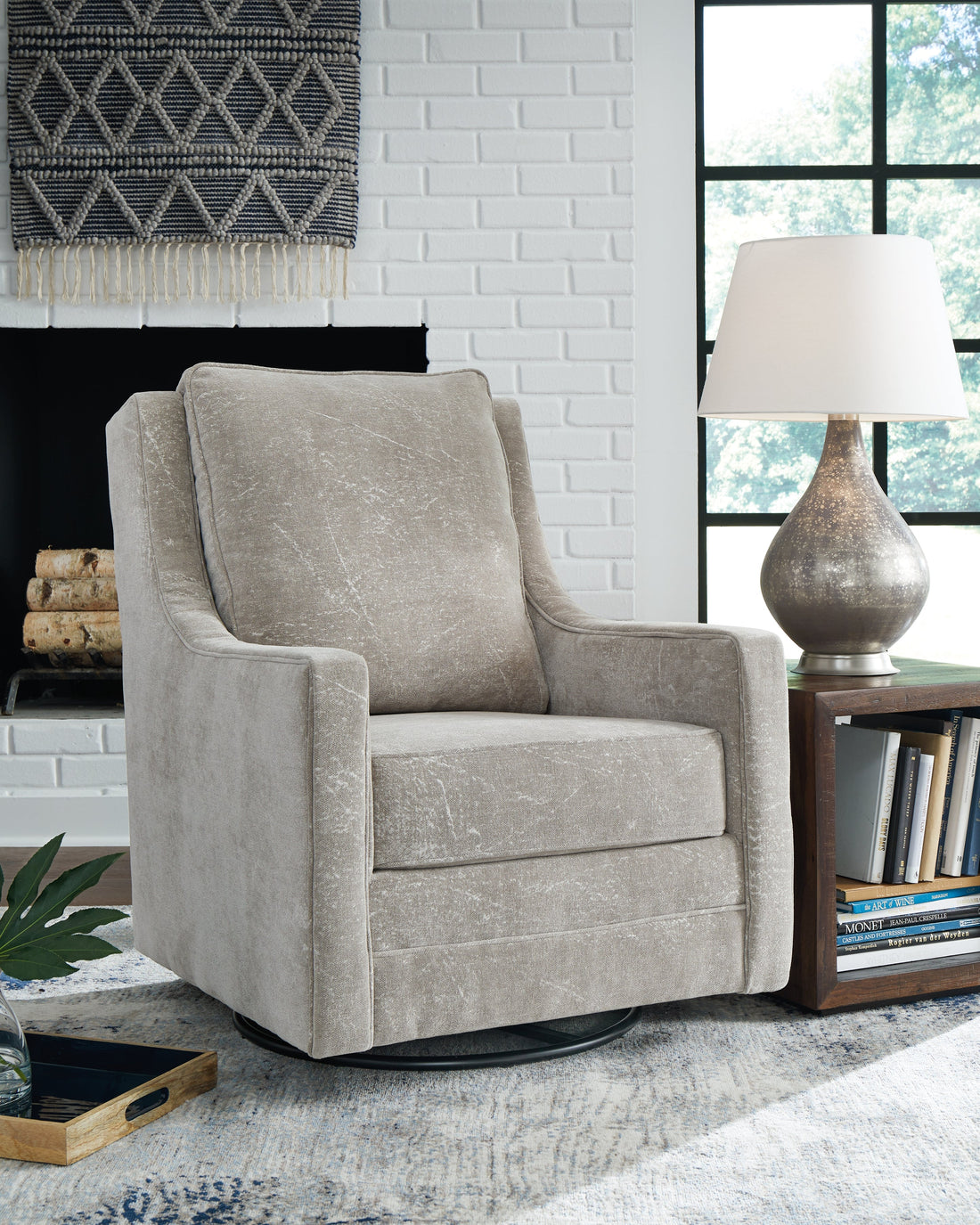 Kambria Pebble Swivel Glider Accent Chair - A3000208 - Bien Home Furniture &amp; Electronics
