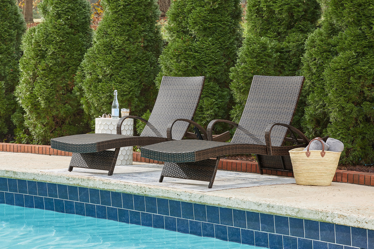 Kantana Brown Chaise Lounge, Set of 2 - P283-815 - Bien Home Furniture & Electronics