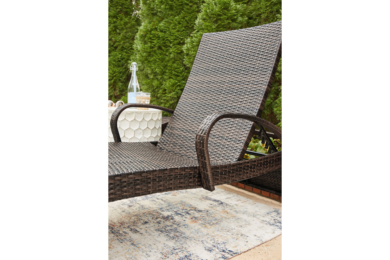 Kantana Brown Chaise Lounge, Set of 2 - P283-815 - Bien Home Furniture & Electronics
