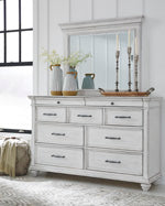 Kanwyn Whitewash Bedroom Mirror (Mirror Only) - B777-36 - Bien Home Furniture & Electronics