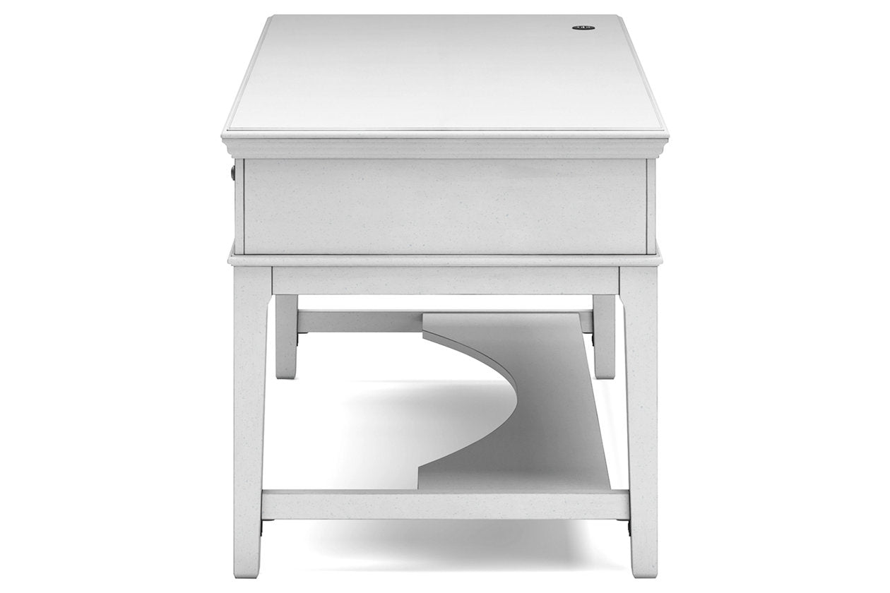 Kanwyn Whitewash Home Office Storage Leg Desk - H777-26 - Bien Home Furniture &amp; Electronics