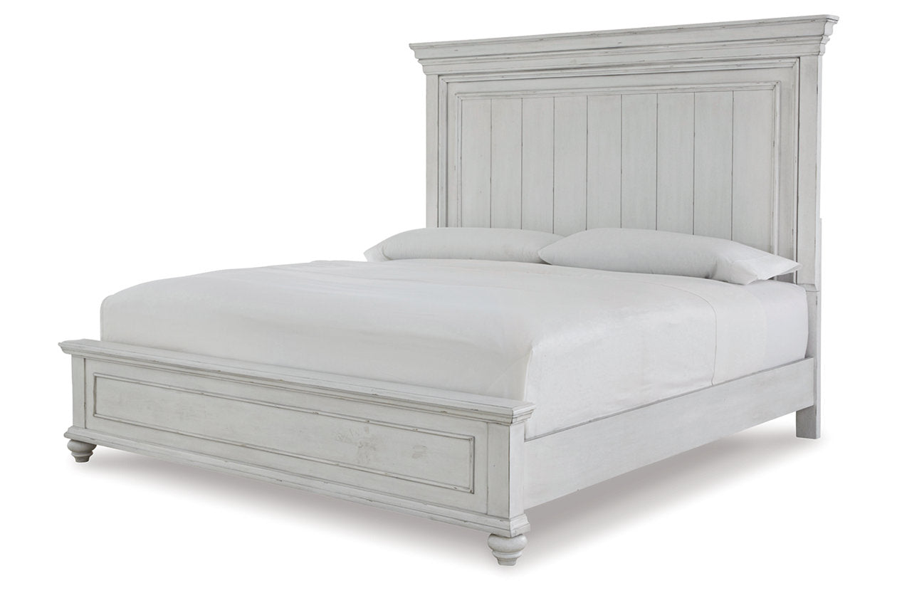 Kanwyn Whitewash King Panel Bed - SET | B777-56 | B777-58 | B777-97 - Bien Home Furniture & Electronics