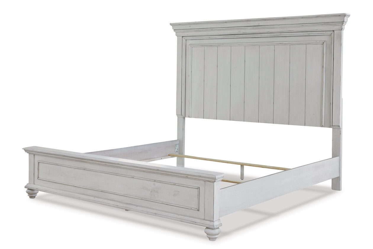 Kanwyn Whitewash King Panel Bed - SET | B777-56 | B777-58 | B777-97 - Bien Home Furniture & Electronics