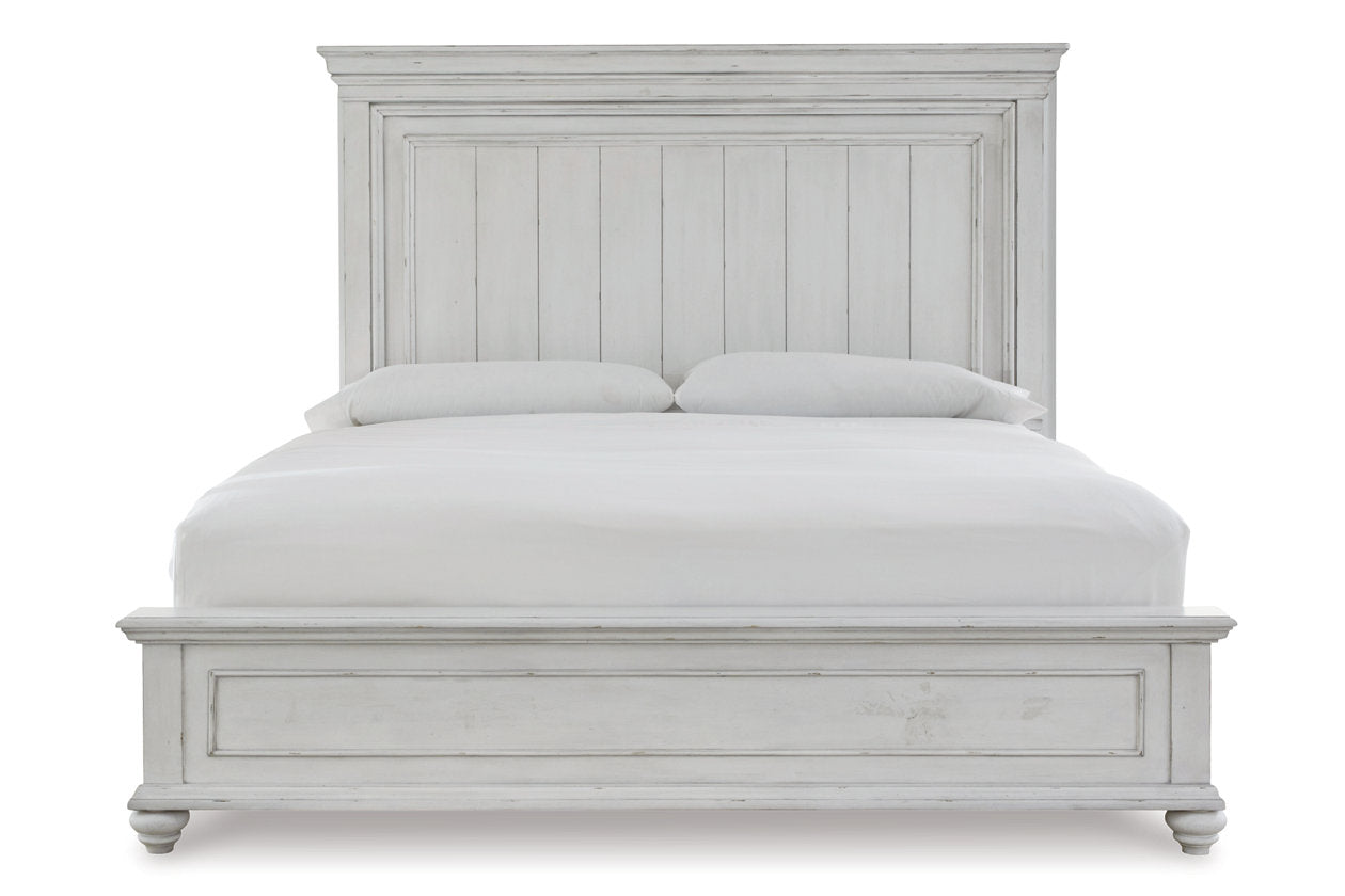 Kanwyn Whitewash King Panel Bed - SET | B777-56 | B777-58 | B777-97 - Bien Home Furniture & Electronics