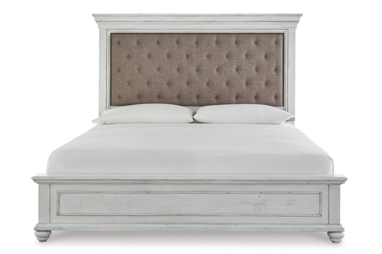 Kanwyn Whitewash King Panel Bed - SET | B777-56 | B777-97 | B777-158 - Bien Home Furniture & Electronics