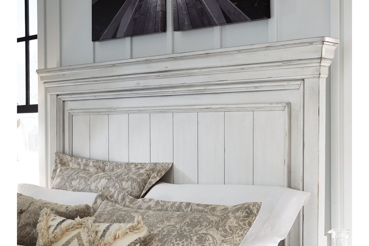 Kanwyn Whitewash King Panel Bed with Storage Bench - SET | B777-56S | B777-58 | B777-97 - Bien Home Furniture & Electronics