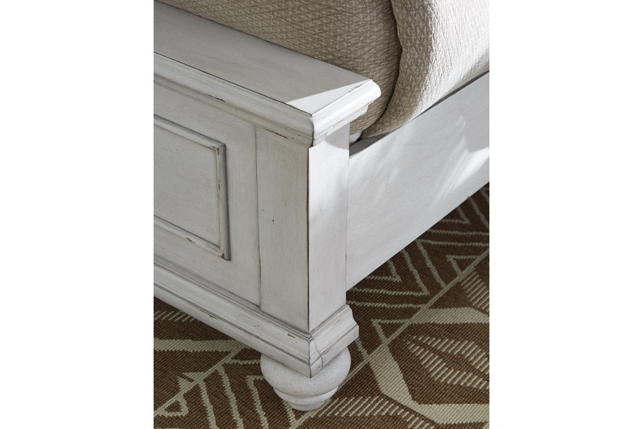 Kanwyn Whitewash King Panel Bed with Storage Bench - SET | B777-56S | B777-58 | B777-97 - Bien Home Furniture & Electronics