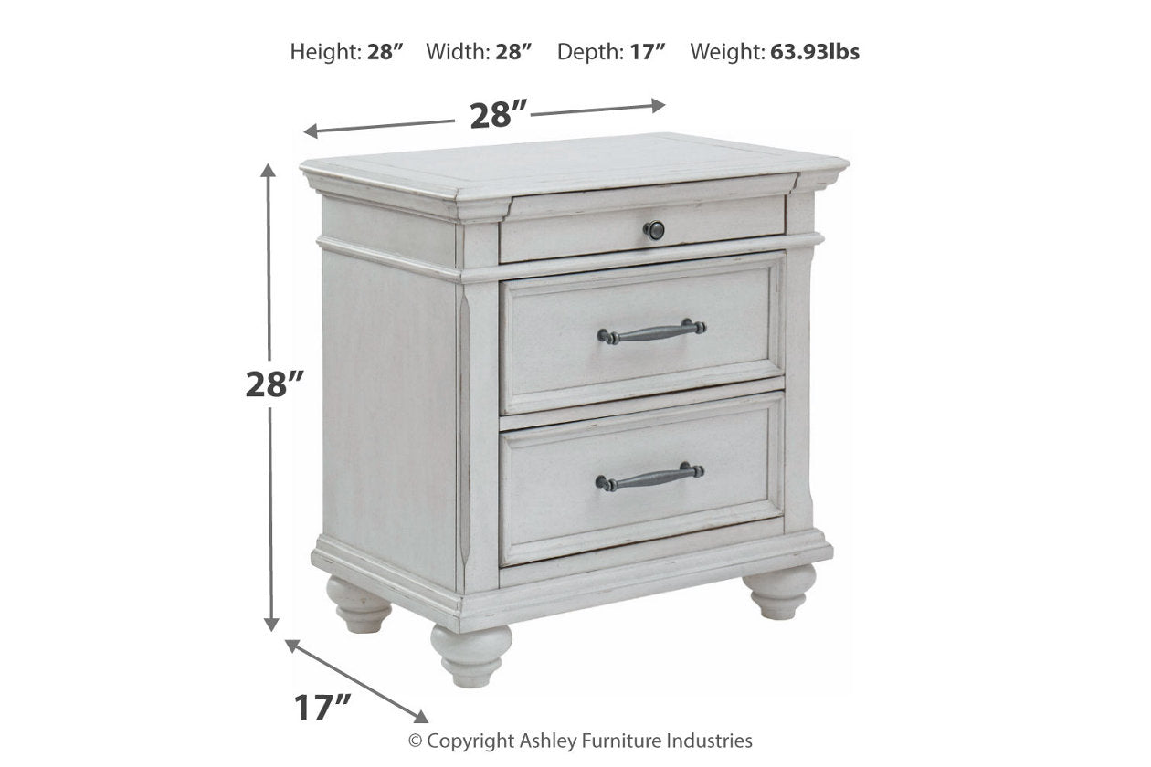 Kanwyn Whitewash Nightstand - B777-93 - Bien Home Furniture &amp; Electronics