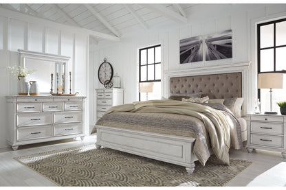 Kanwyn Whitewash Queen Panel Bed - SET | B777-54 | B777-96 | B777-157 - Bien Home Furniture &amp; Electronics