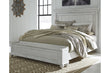 Kanwyn Whitewash Queen Panel Bed with Storage Bench - SET | B777-54S | B777-57 | B777-96 - Bien Home Furniture & Electronics