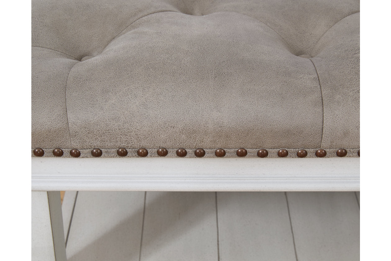 Kanwyn Whitewash Upholstered Ottoman Coffee Table - T937-21 - Bien Home Furniture & Electronics