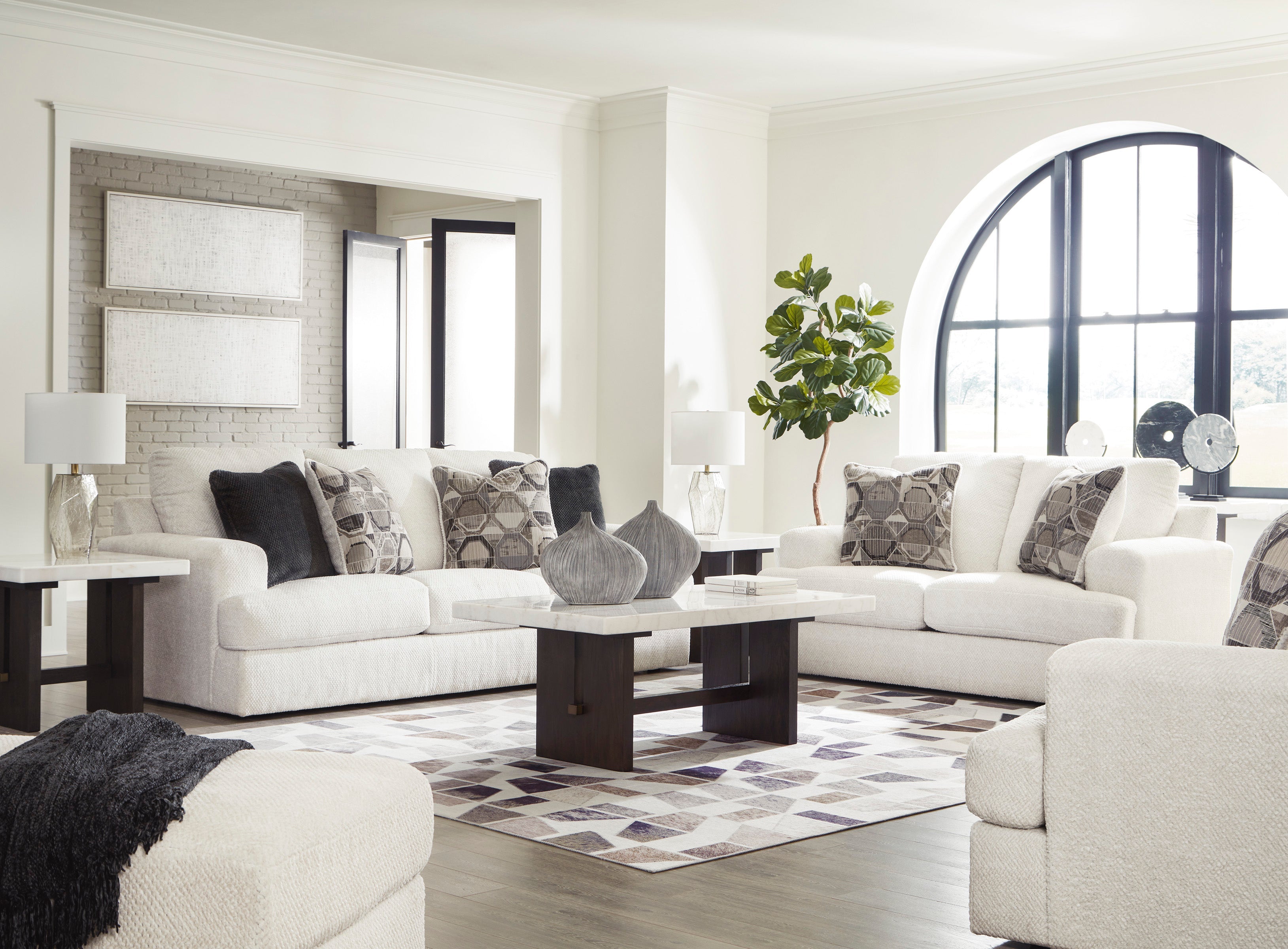 Karinne Linen Living Room Set - SET | 3140338 | 3140335 - Bien Home Furniture & Electronics