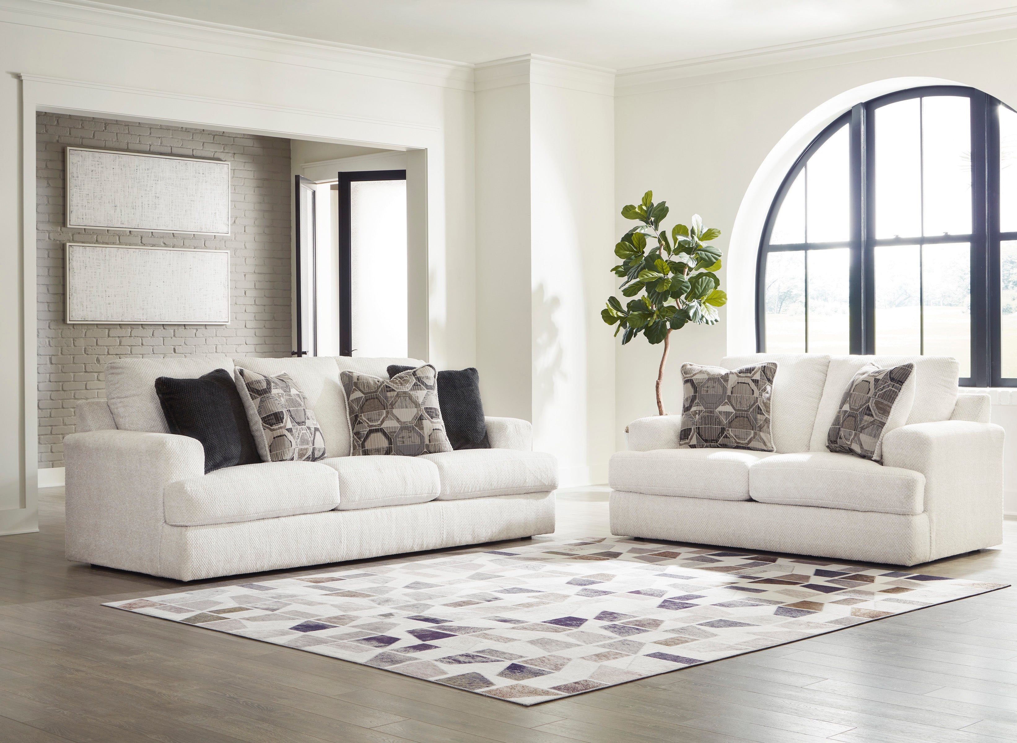 Karinne Linen Living Room Set - SET | 3140338 | 3140335 - Bien Home Furniture & Electronics