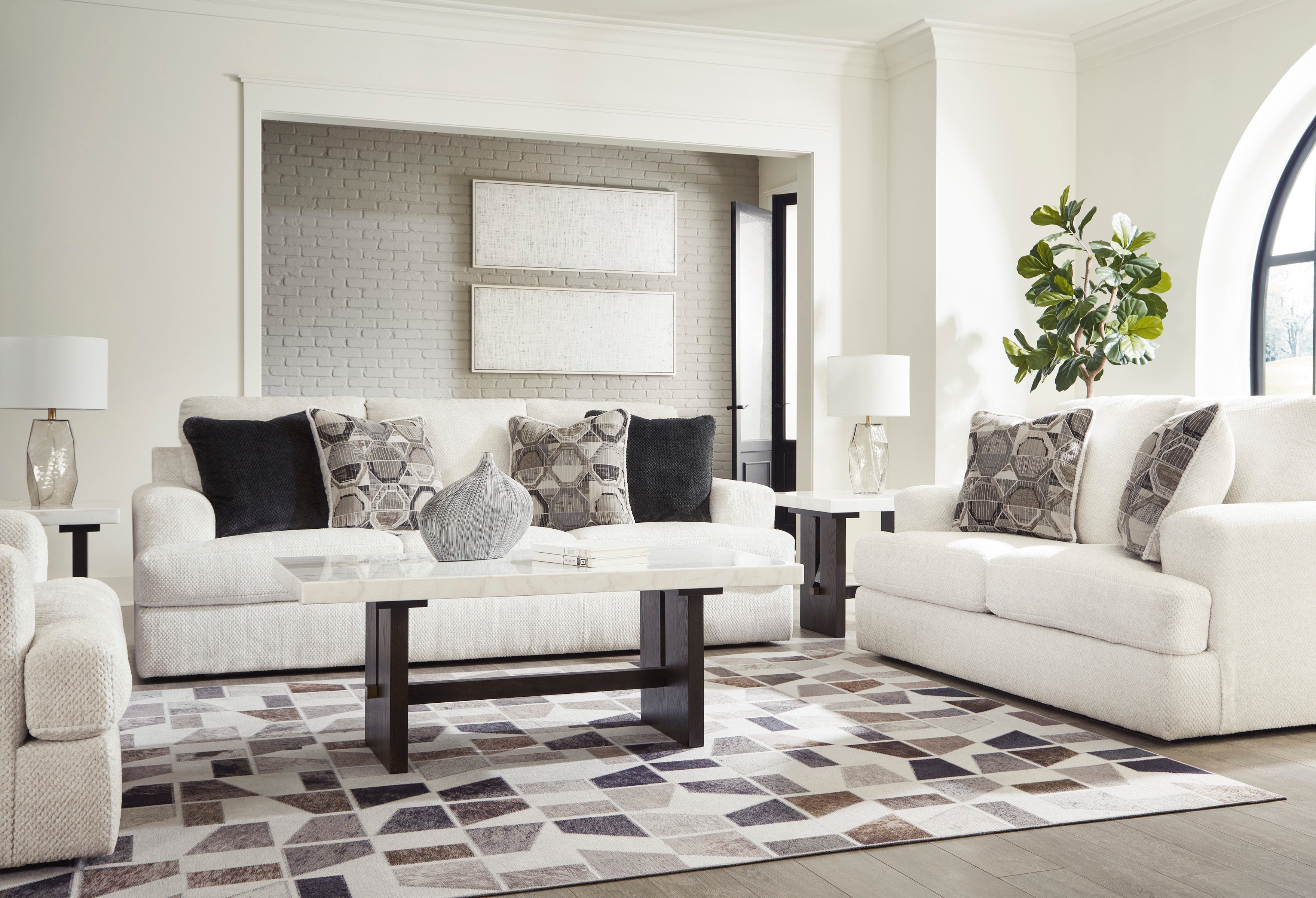 Karinne Linen Living Room Set - SET | 3140338 | 3140335 - Bien Home Furniture & Electronics