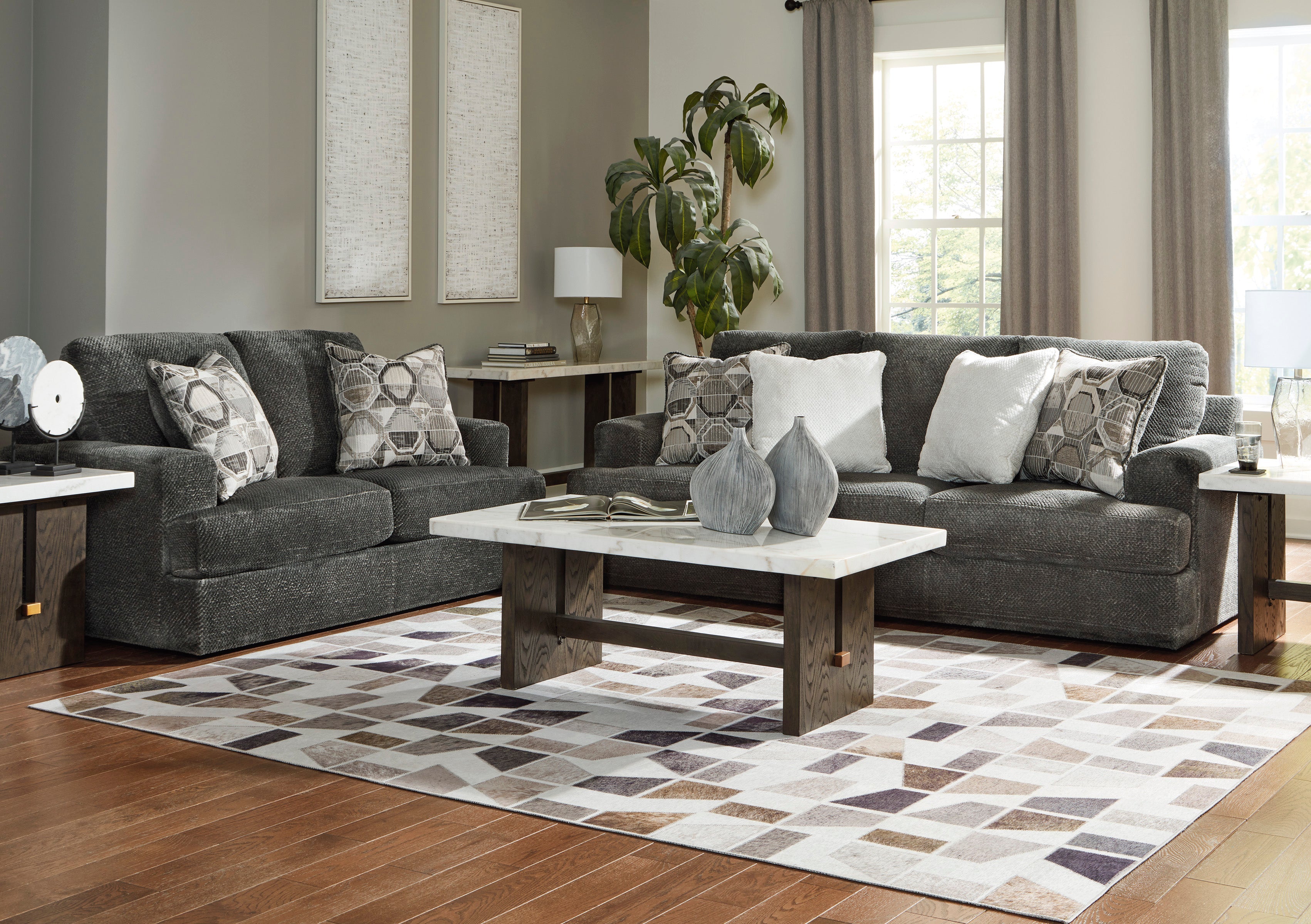 Karinne Smoke Living Room Set - SET | 3140238 | 3140235 - Bien Home Furniture &amp; Electronics