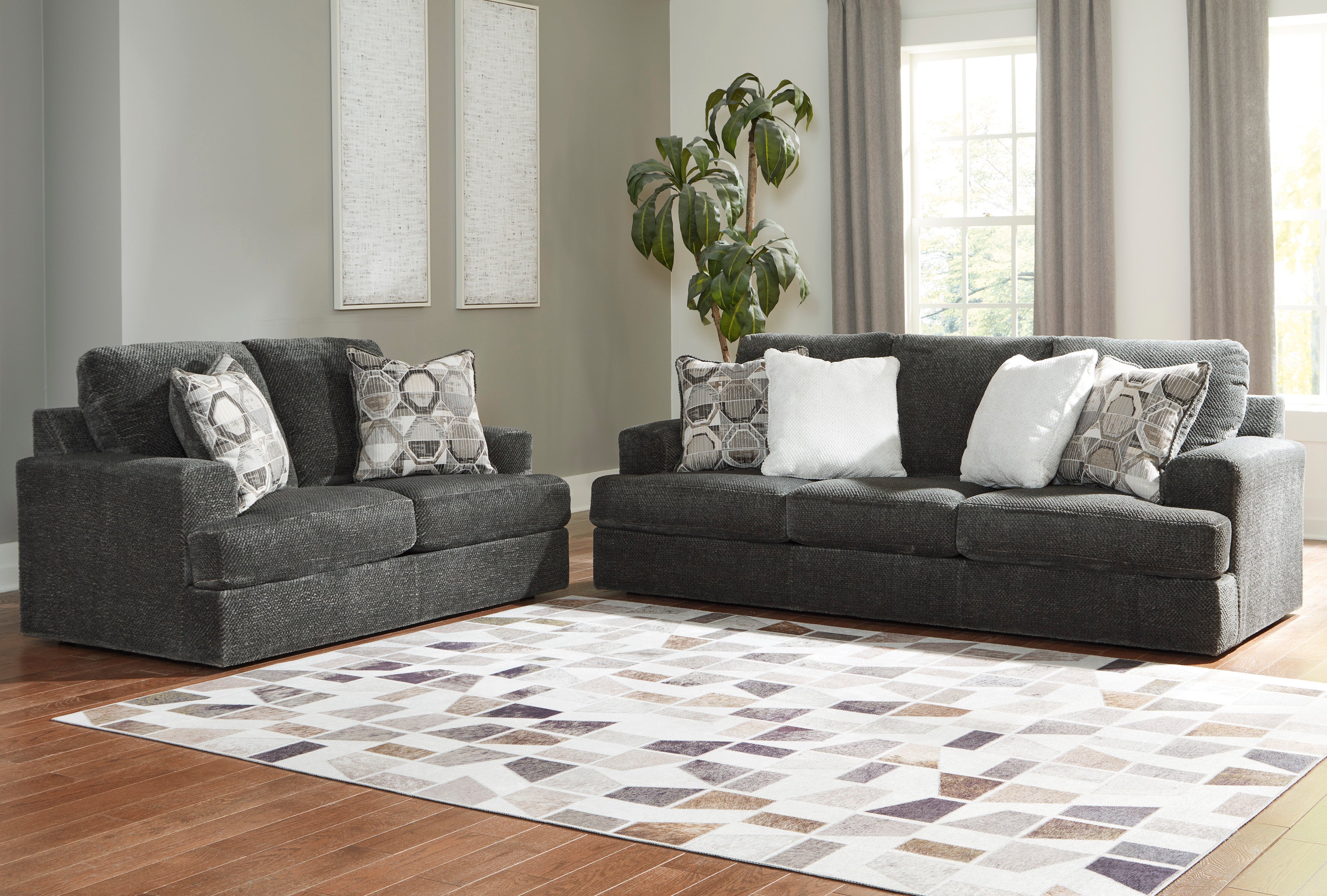 Karinne Smoke Living Room Set - SET | 3140238 | 3140235 - Bien Home Furniture & Electronics