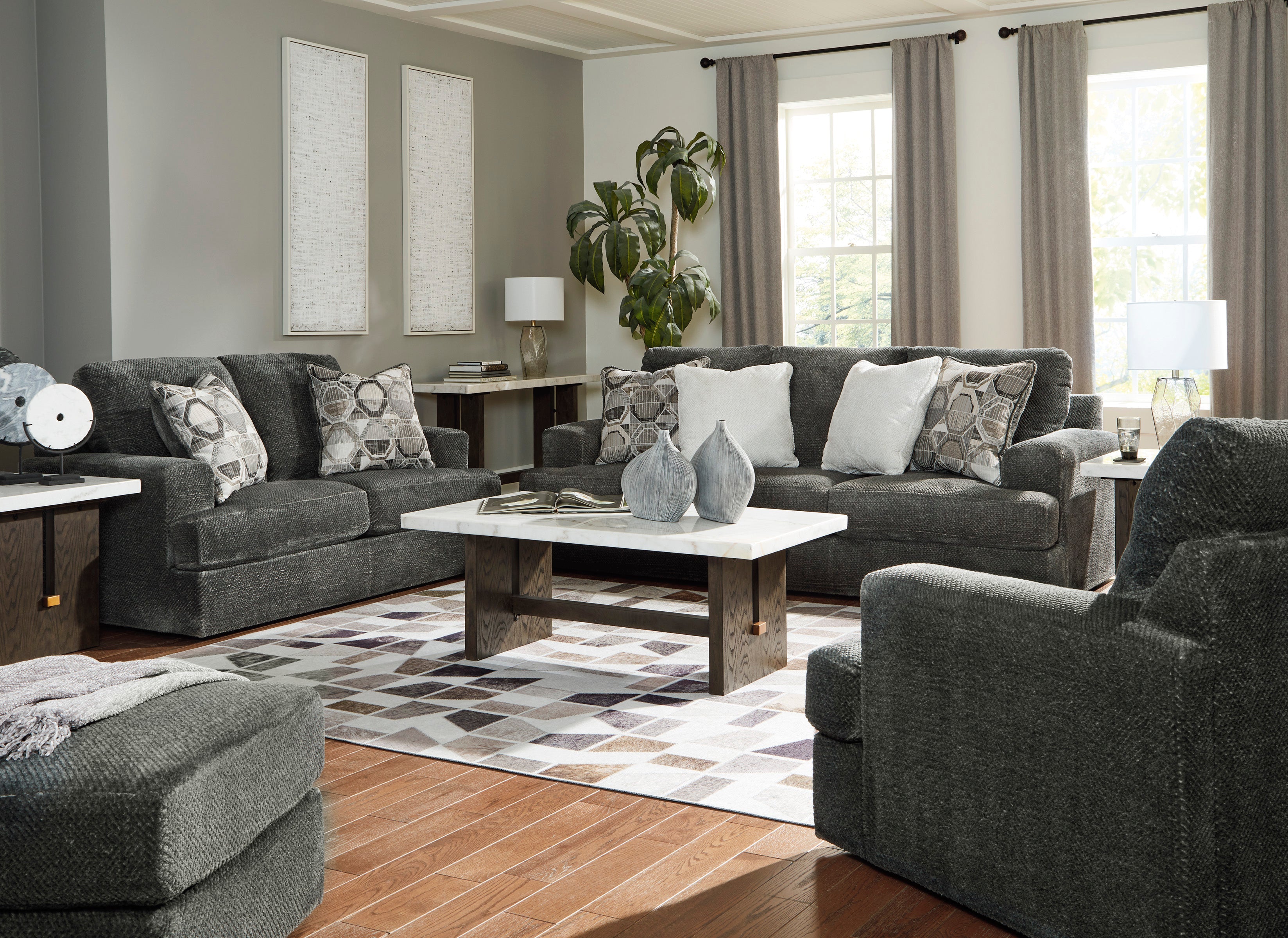 Karinne Smoke Living Room Set - SET | 3140238 | 3140235 - Bien Home Furniture &amp; Electronics
