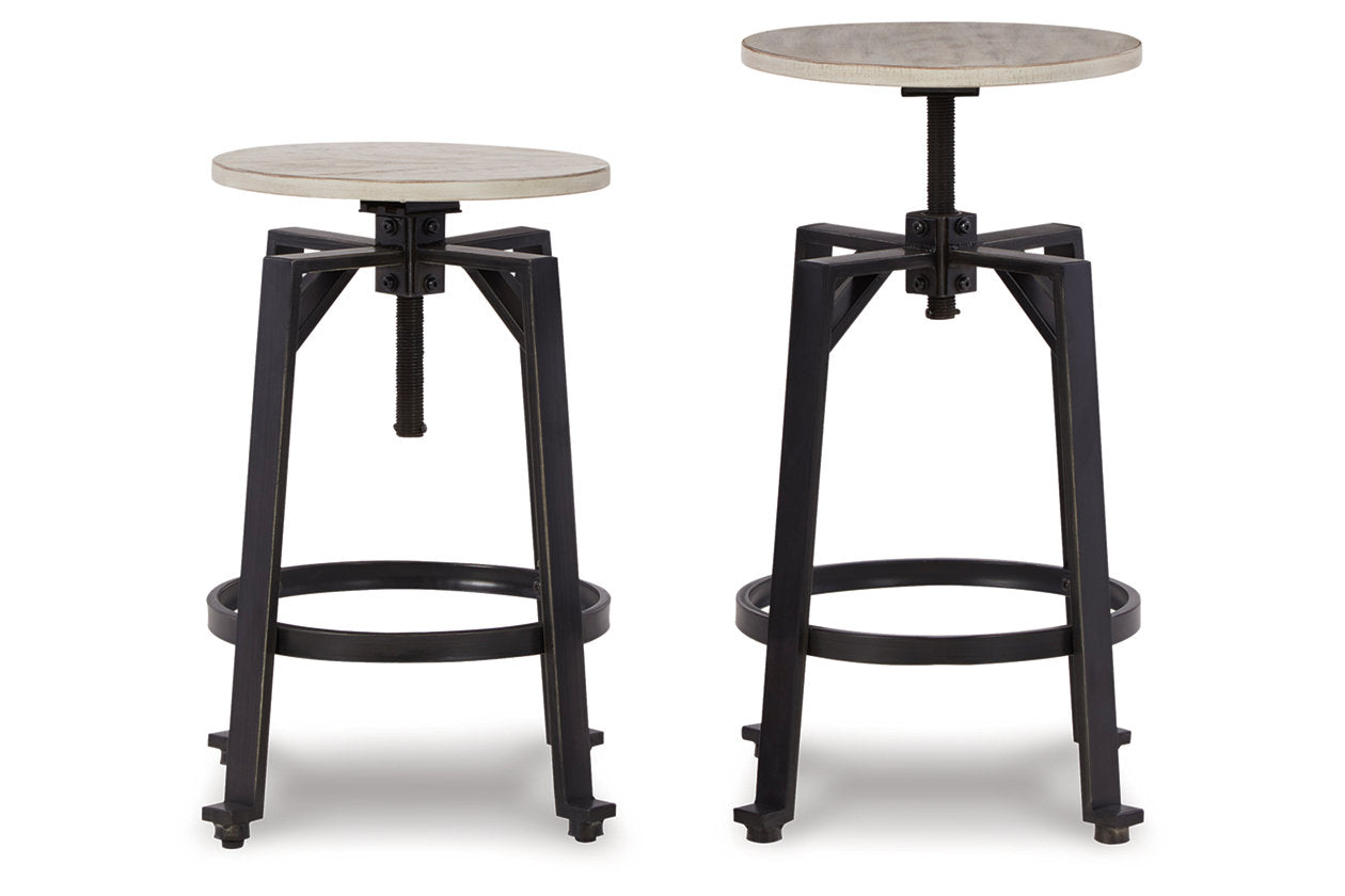Karisslyn Whitewash/Black Counter Height Stool, Set of 2 - D336-024 - Bien Home Furniture & Electronics