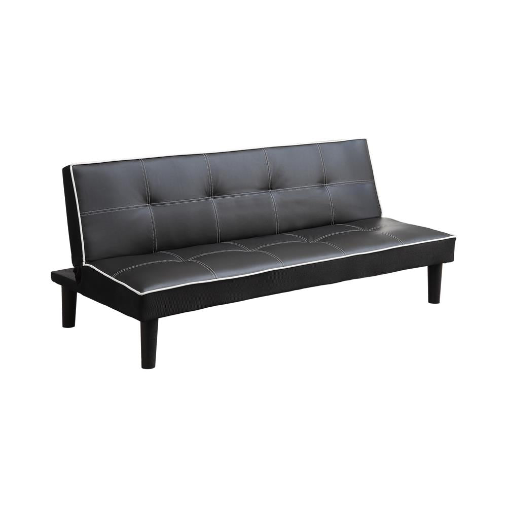 Katrina Tufted Upholstered Sofa Bed Black - 550044 - Bien Home Furniture & Electronics
