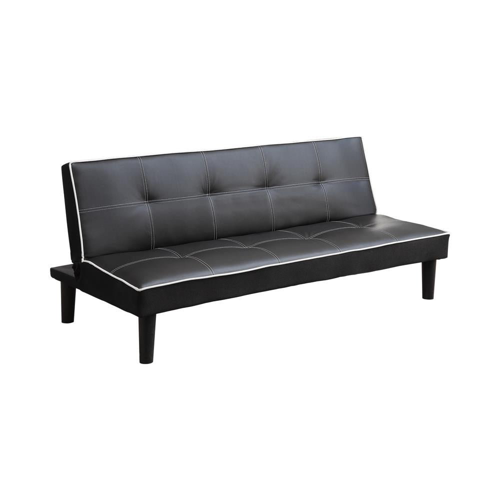 Katrina Tufted Upholstered Sofa Bed Black - 550044 - Bien Home Furniture &amp; Electronics