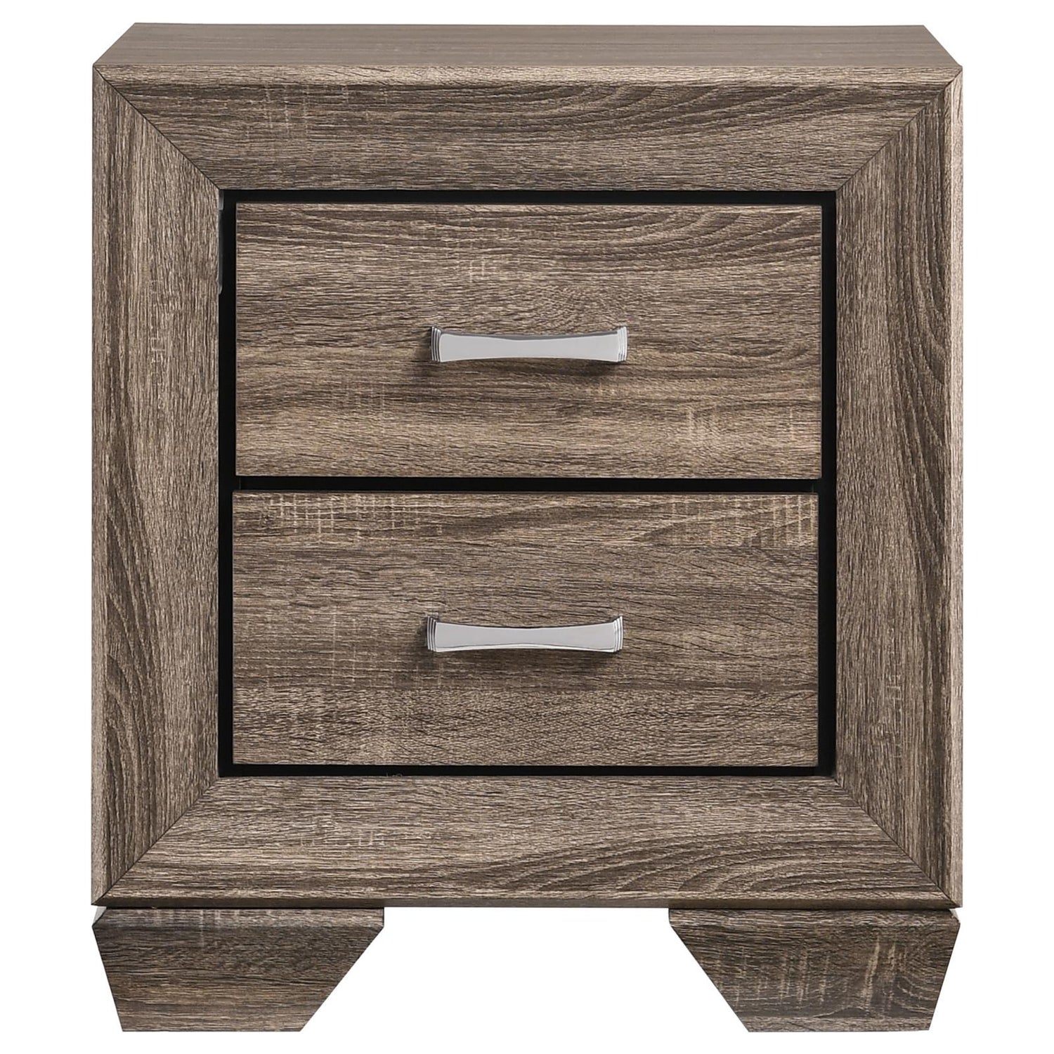Kauffman 2-Drawer Nightstand Washed Taupe - 204192 - Bien Home Furniture & Electronics