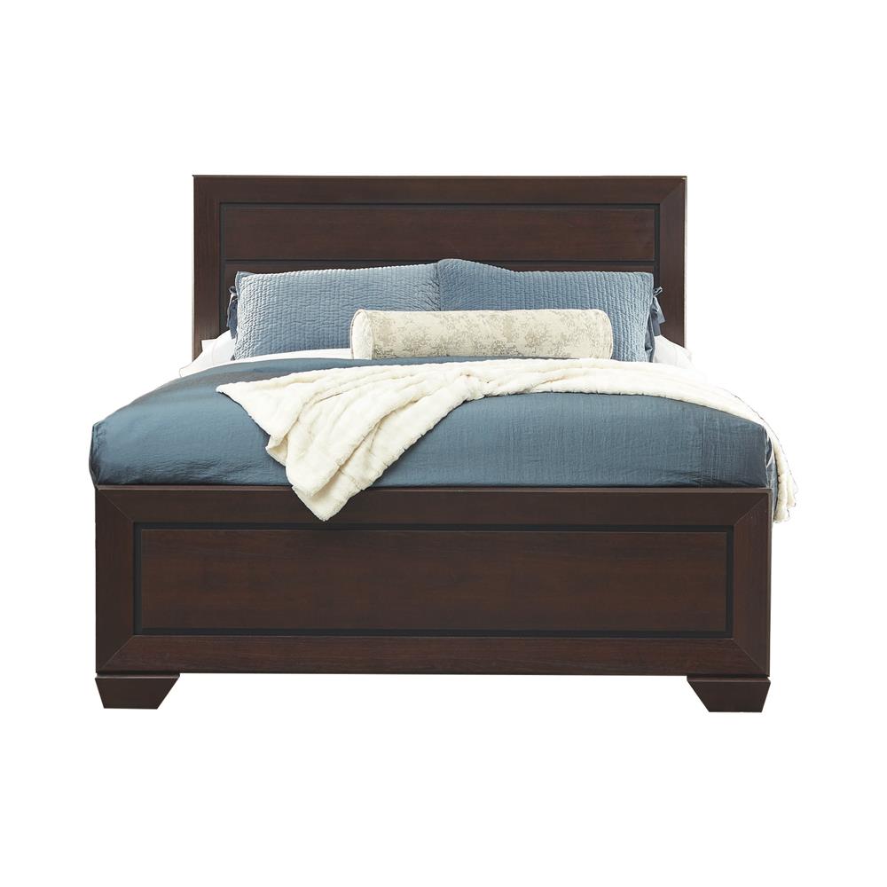Kauffman California King Panel Bed Dark Cocoa - 204391KW - Bien Home Furniture &amp; Electronics