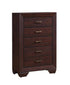 Kauffman Dark Cocoa 5-Drawer Chest - 204395 - Bien Home Furniture & Electronics