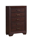 Kauffman Dark Cocoa 5-Drawer Chest - 204395 - Bien Home Furniture & Electronics