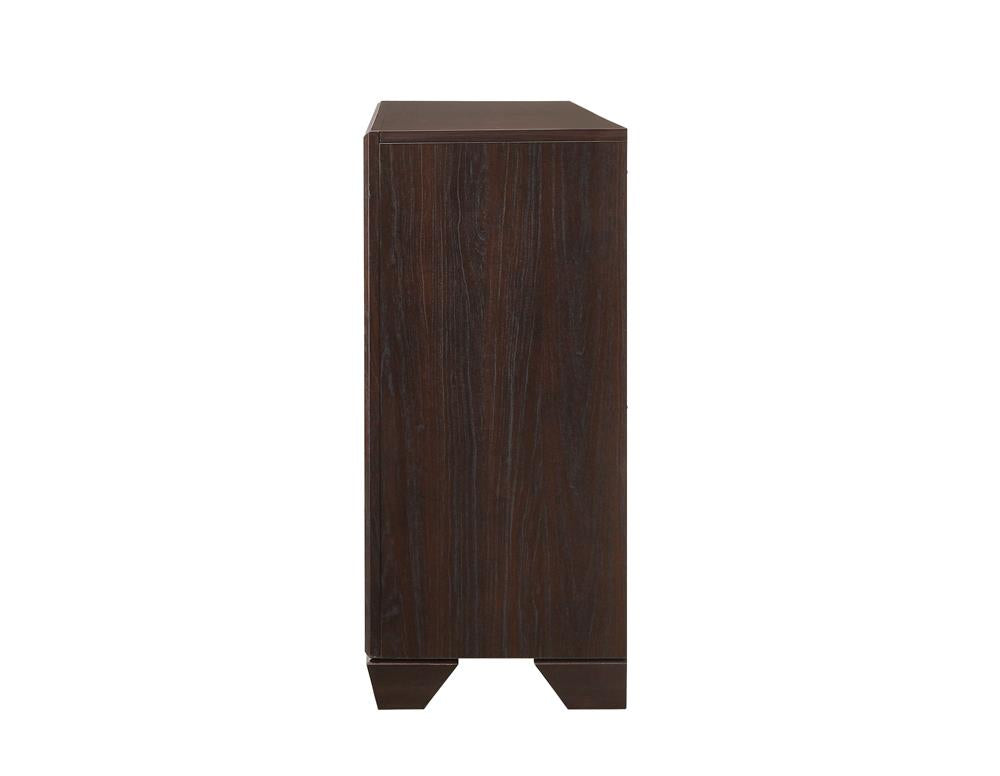 Kauffman Dark Cocoa 6-Drawer Dresser - 204393 - Bien Home Furniture & Electronics