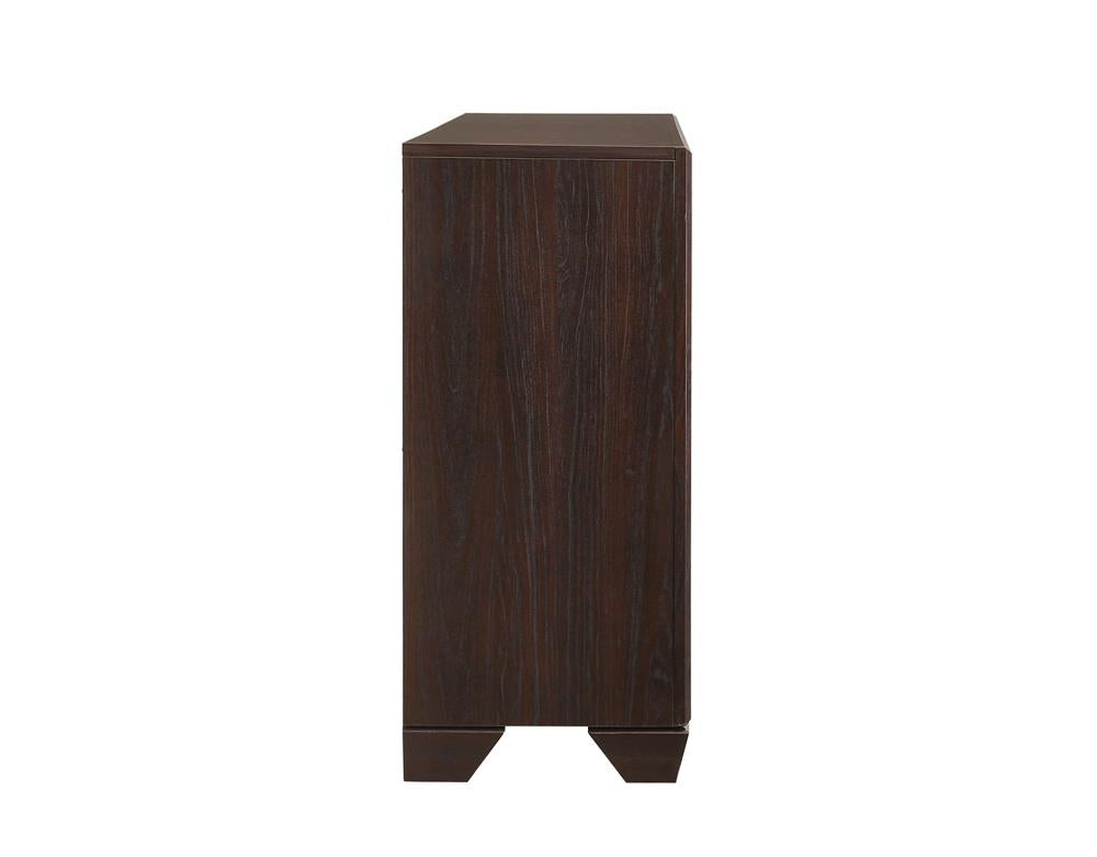 Kauffman Dark Cocoa 6-Drawer Dresser - 204393 - Bien Home Furniture & Electronics