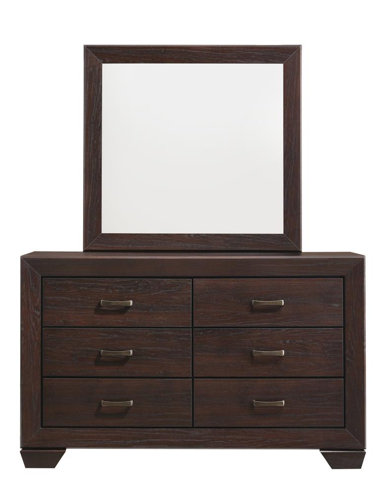 Kauffman Dark Cocoa Rectangular Mirror - 204394 - Bien Home Furniture & Electronics