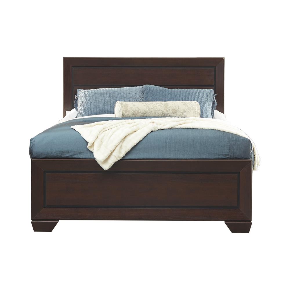 Kauffman Eastern King Panel Bed Dark Cocoa - 204391KE - Bien Home Furniture &amp; Electronics