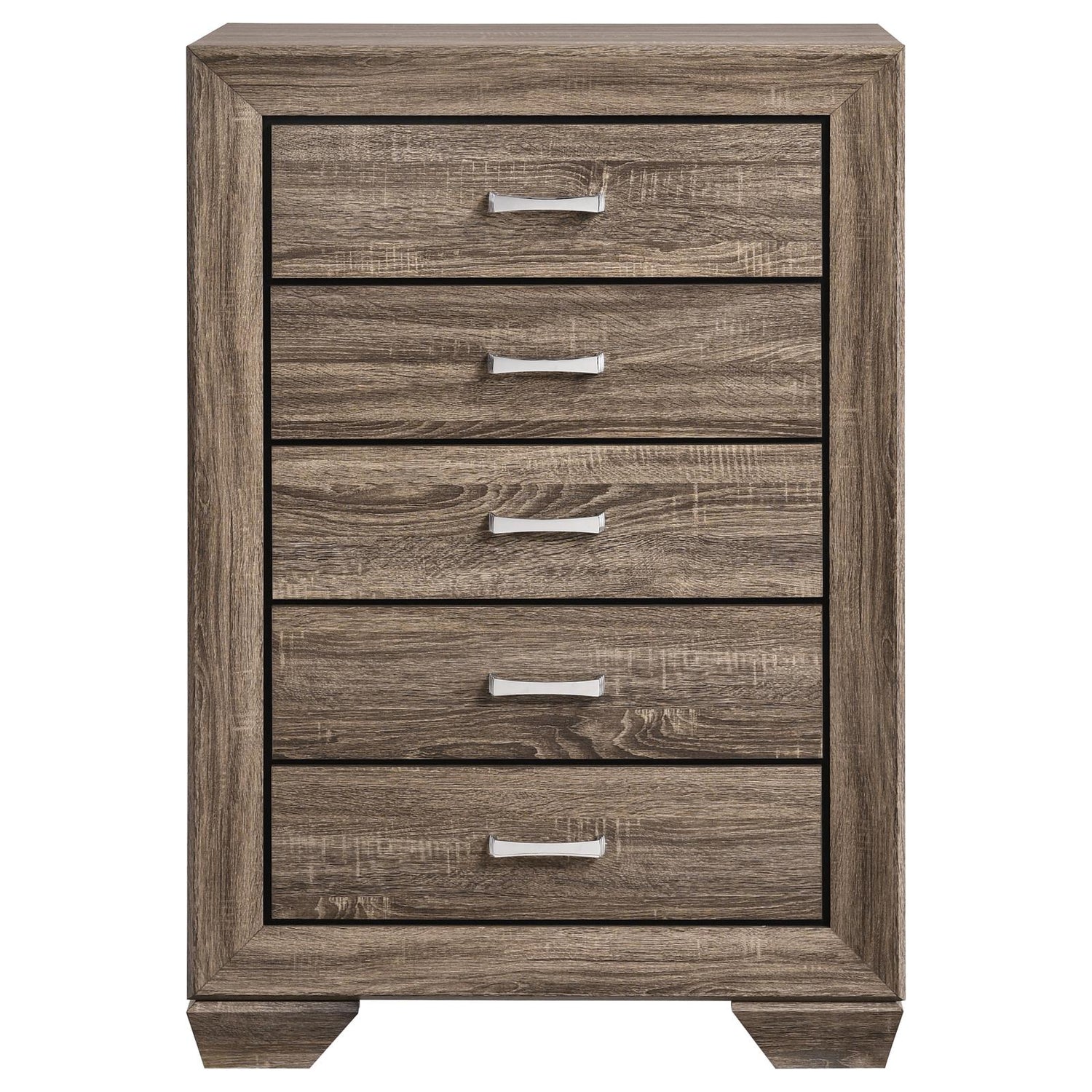 Kauffman Washed Taupe 5-Drawer Chest - 204195 - Bien Home Furniture & Electronics