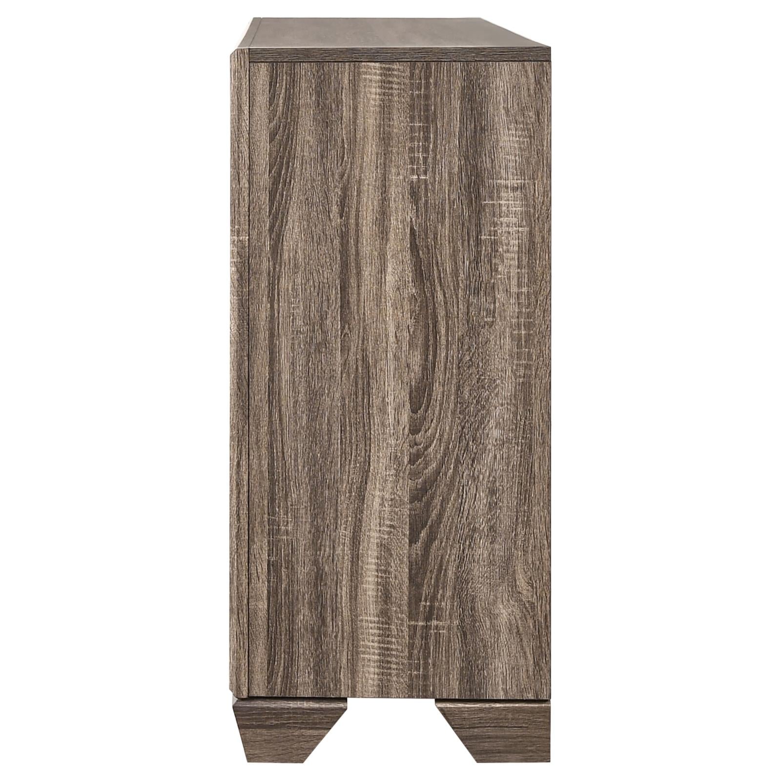 Kauffman Washed Taupe 6-Drawer Dresser - 204193 - Bien Home Furniture & Electronics