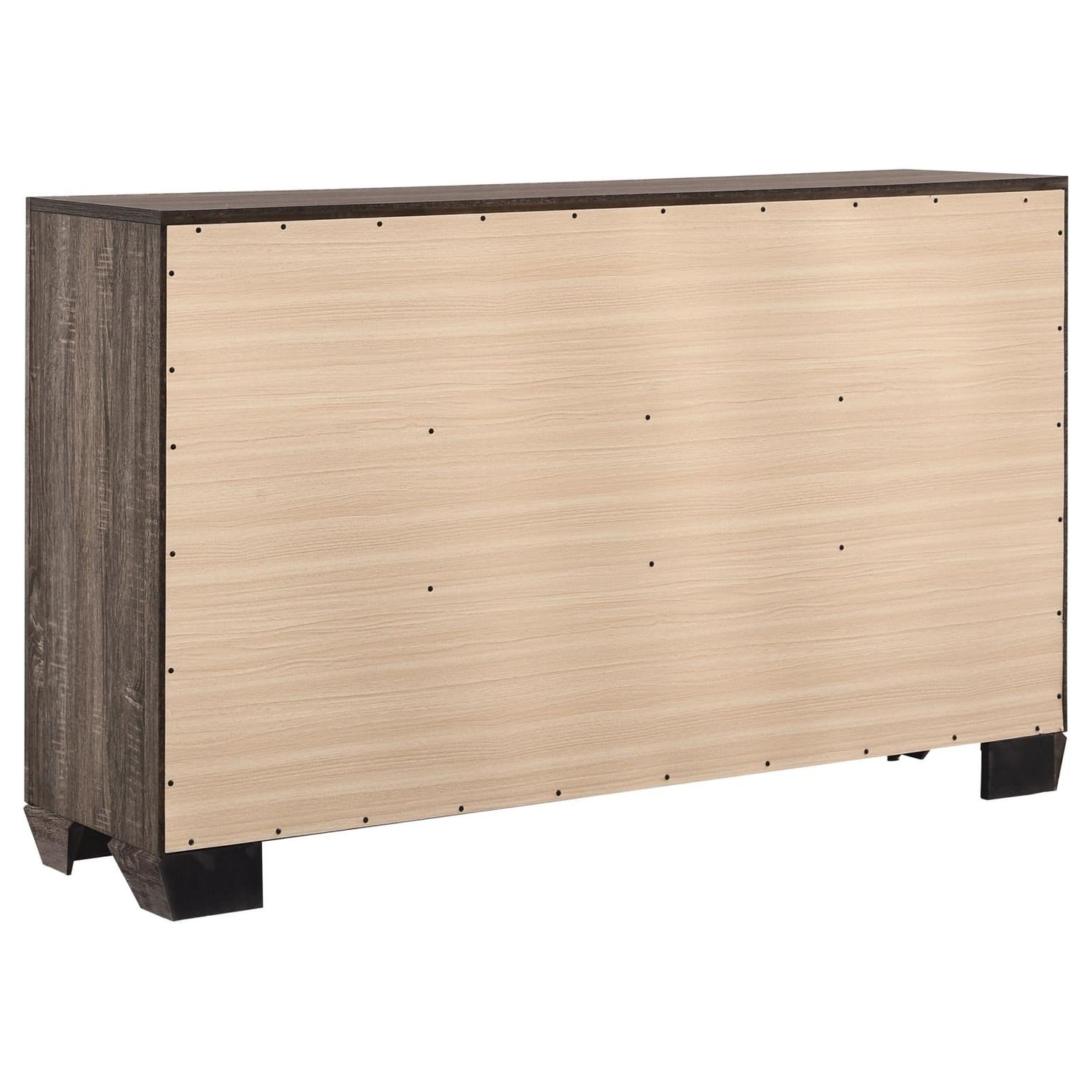Kauffman Washed Taupe 6-Drawer Dresser - 204193 - Bien Home Furniture & Electronics