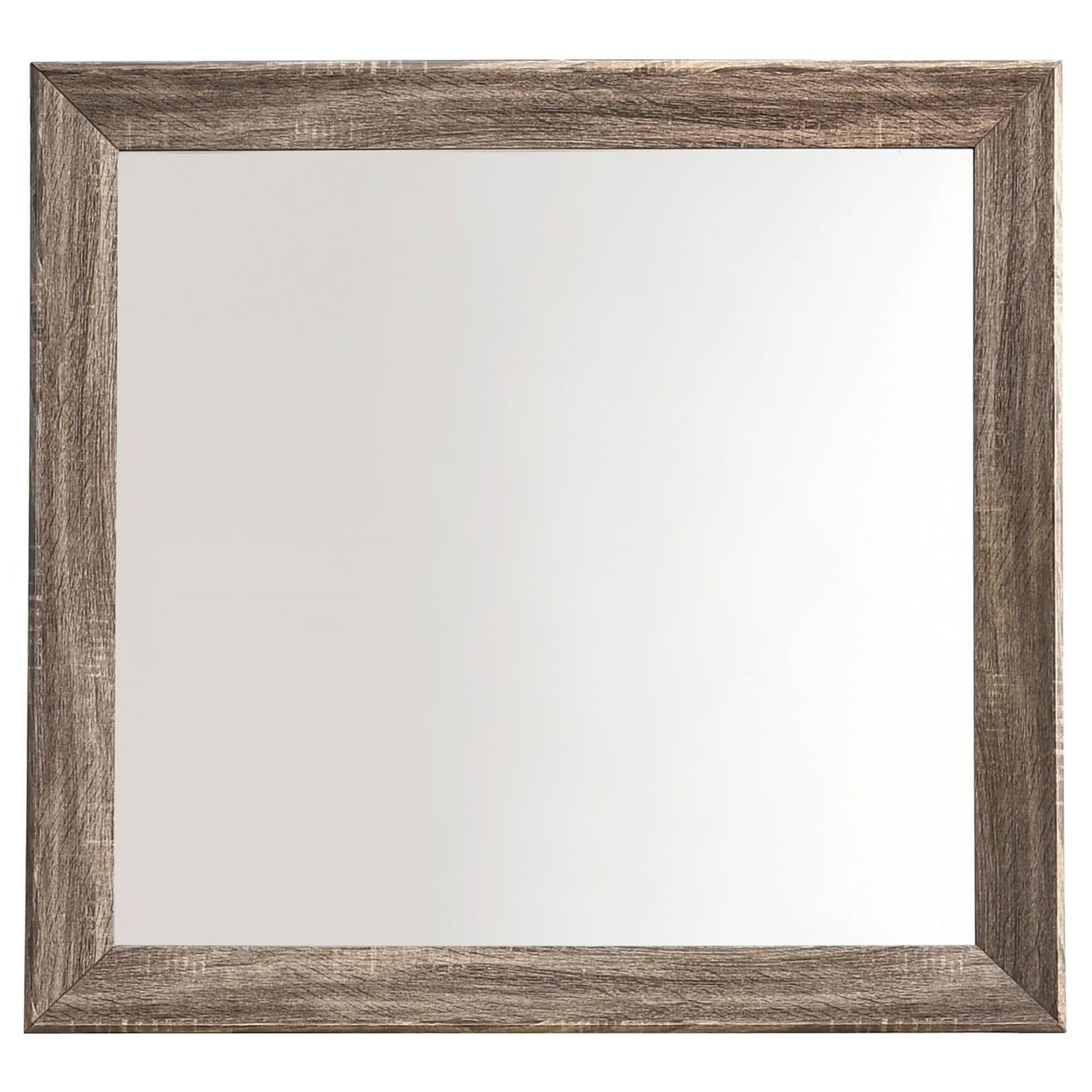 Kauffman Washed Taupe Rectangular Mirror - 204194 - Bien Home Furniture & Electronics