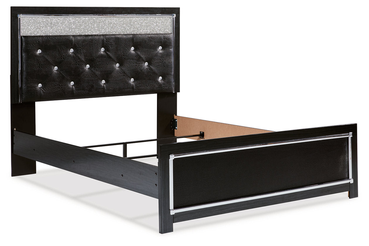 Kaydell Black Queen Upholstered Panel Bed - SET | B1420-157 | B1420-54 | B1420-96 - Bien Home Furniture & Electronics