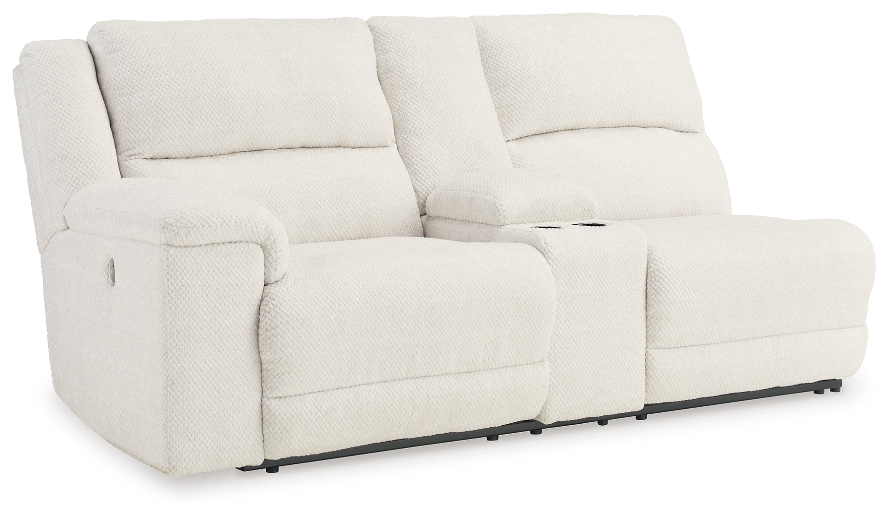 Keensburg Linen Left-Arm Facing Power Reclining Loveseat with Console - 6180701 - Bien Home Furniture & Electronics