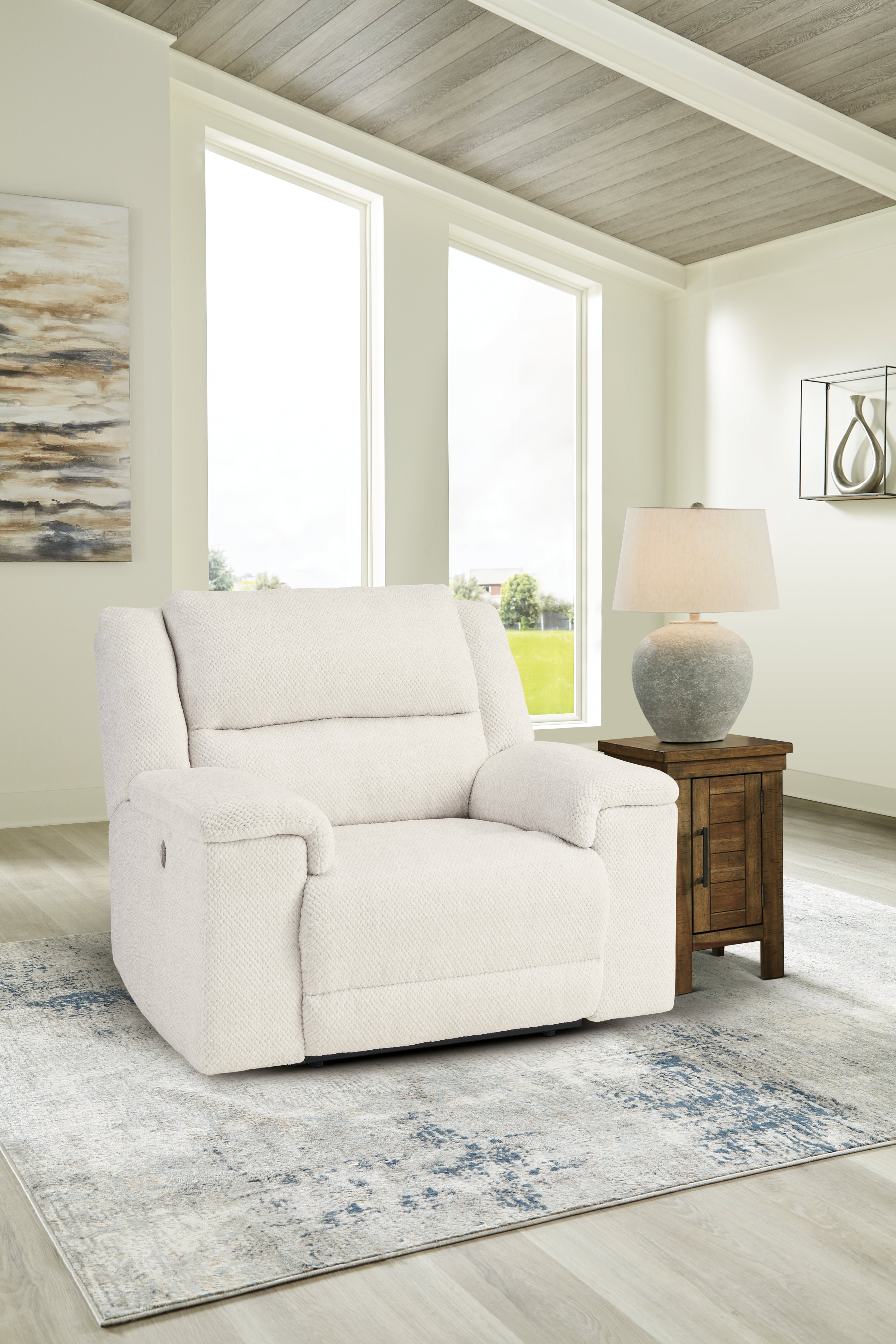 Keensburg Linen Oversized Power Recliner - 6180782 - Bien Home Furniture & Electronics