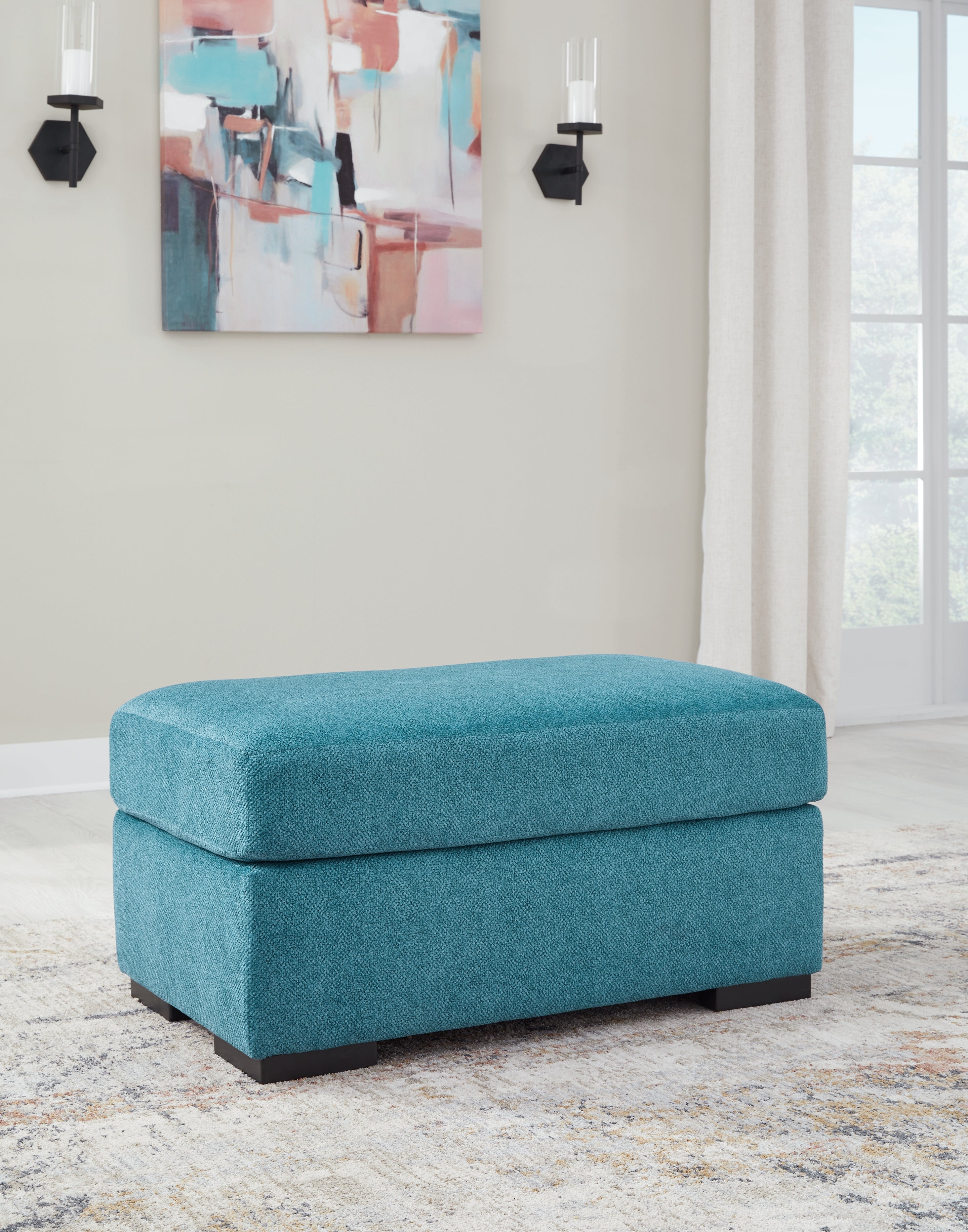 Keerwick Teal Ottoman - 6750714 - Bien Home Furniture &amp; Electronics