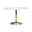 Kella Natural Marble/Gold Round Dining Table - 192061 - Bien Home Furniture & Electronics