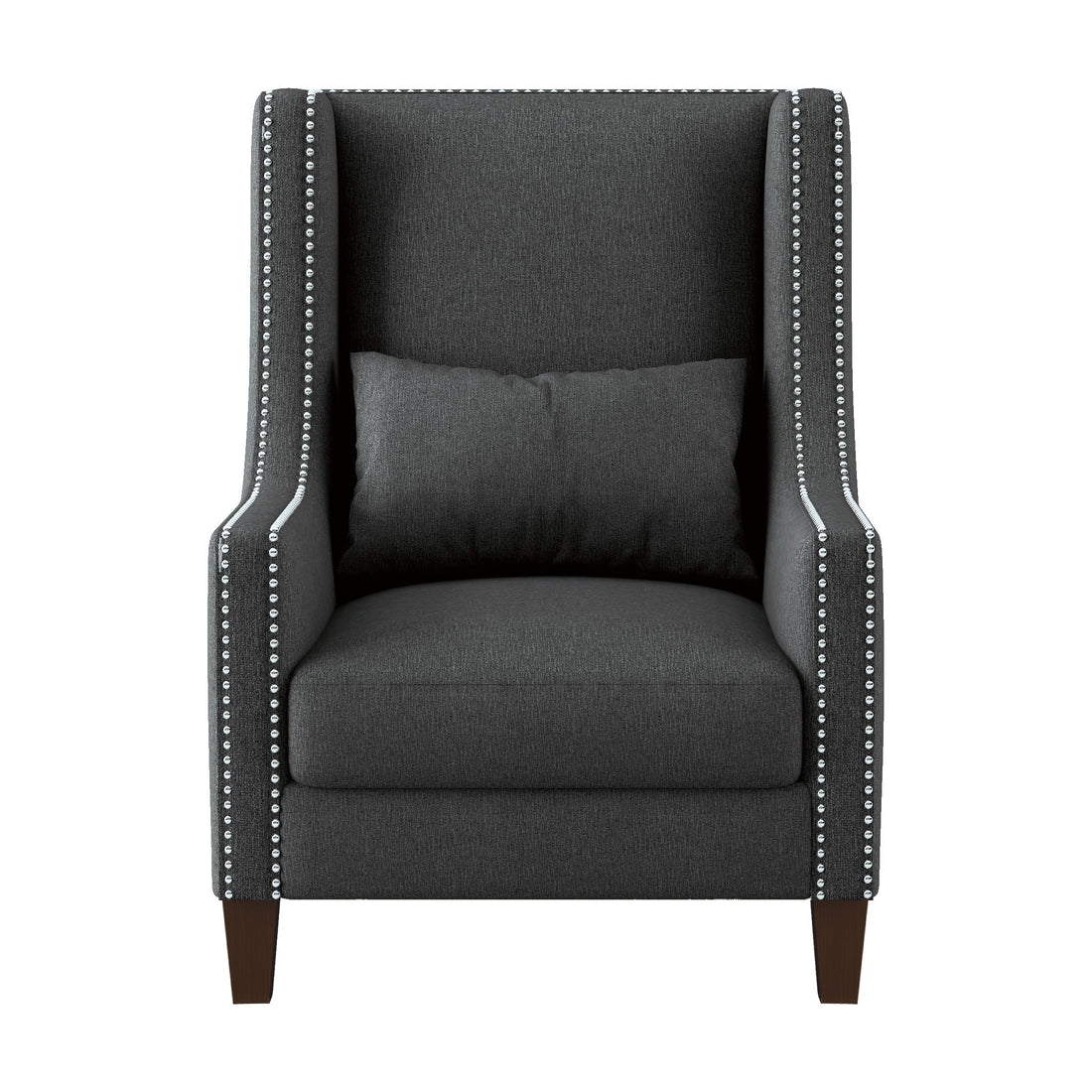 Keller Dark Gray Accent Chair - 1114DG-1 - Bien Home Furniture &amp; Electronics